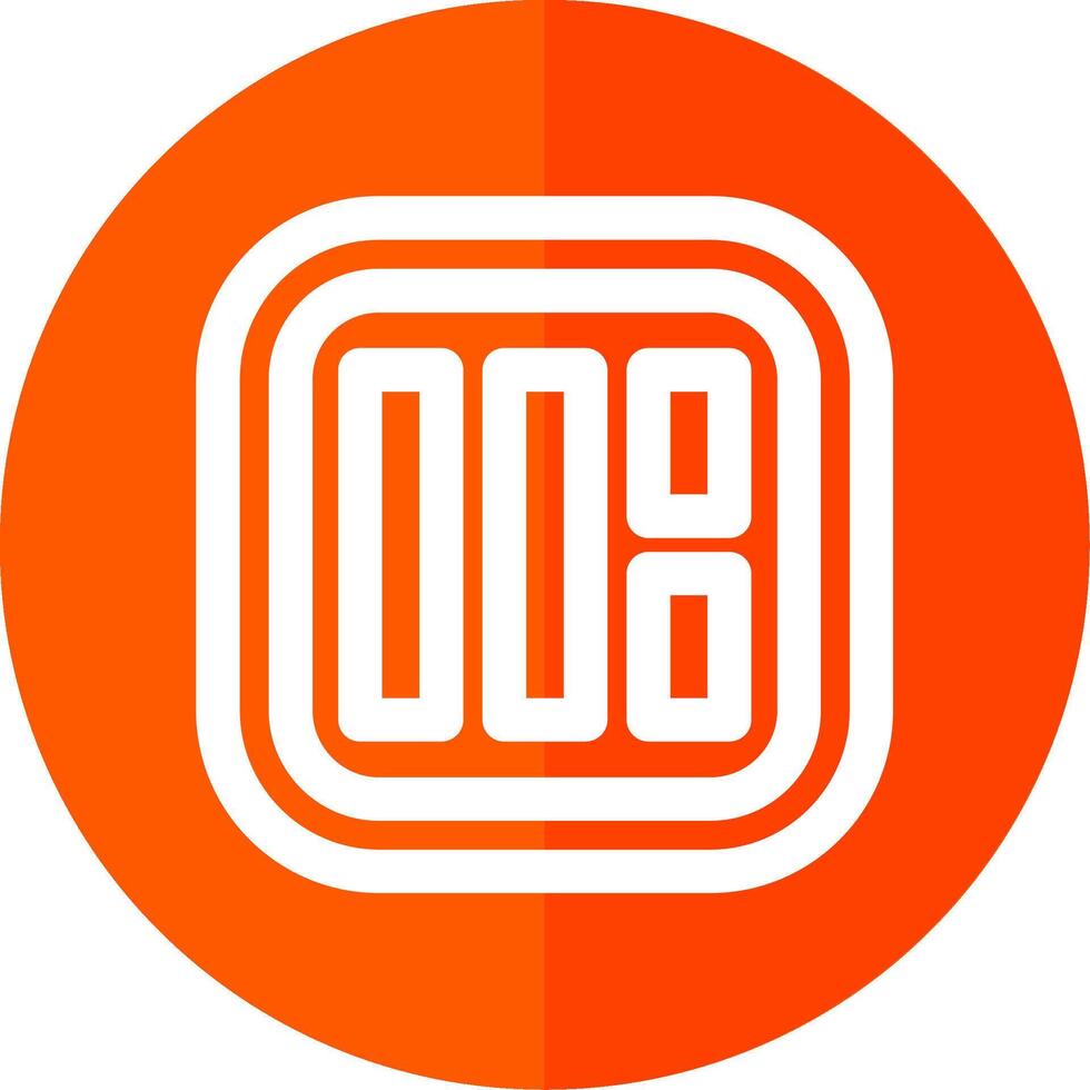 Layout Line Red Circle Icon vector