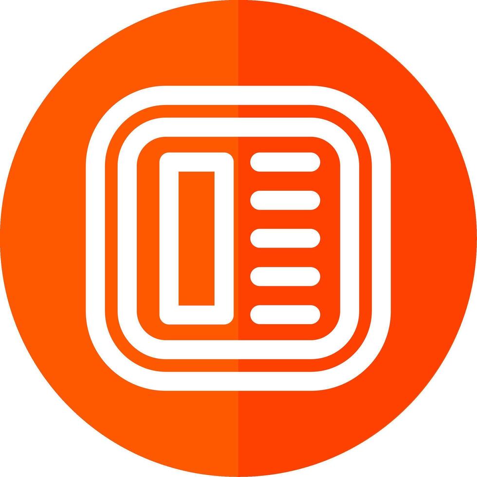 Layout Line Red Circle Icon vector