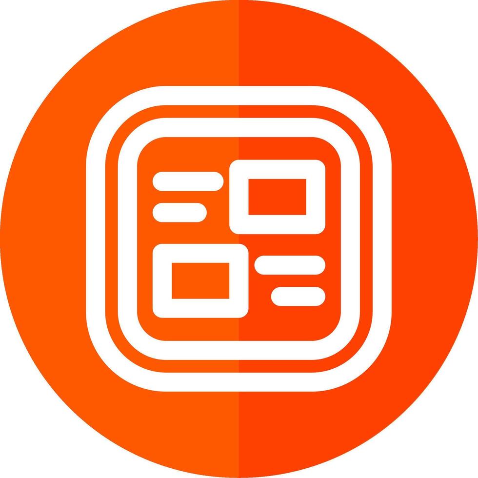 Layout Line Red Circle Icon vector