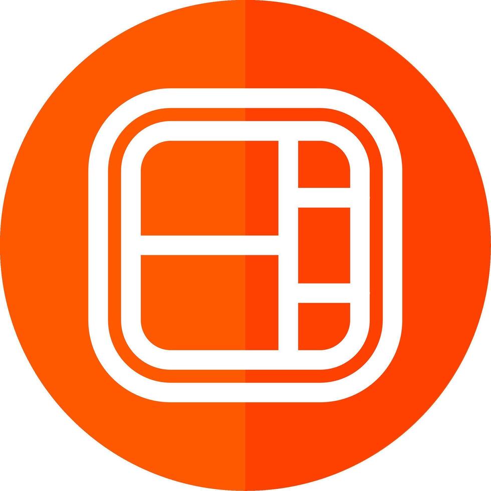 Layout Line Red Circle Icon vector