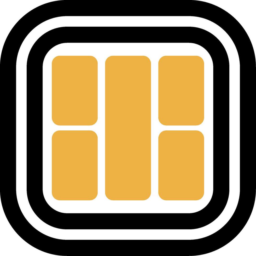 Layout Skined Filled Icon vector