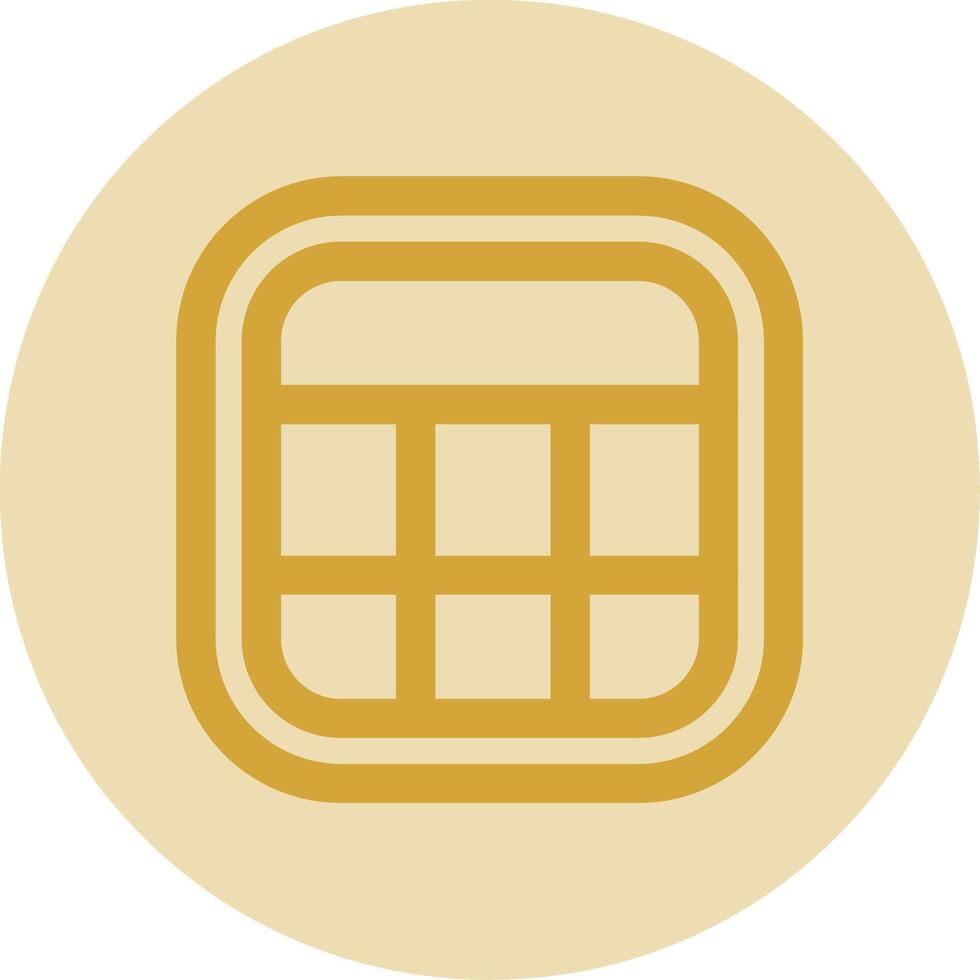 Layout Line Yellow Circle Icon vector