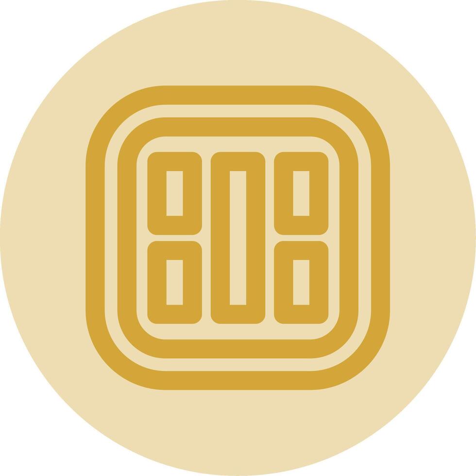 Layout Line Yellow Circle Icon vector