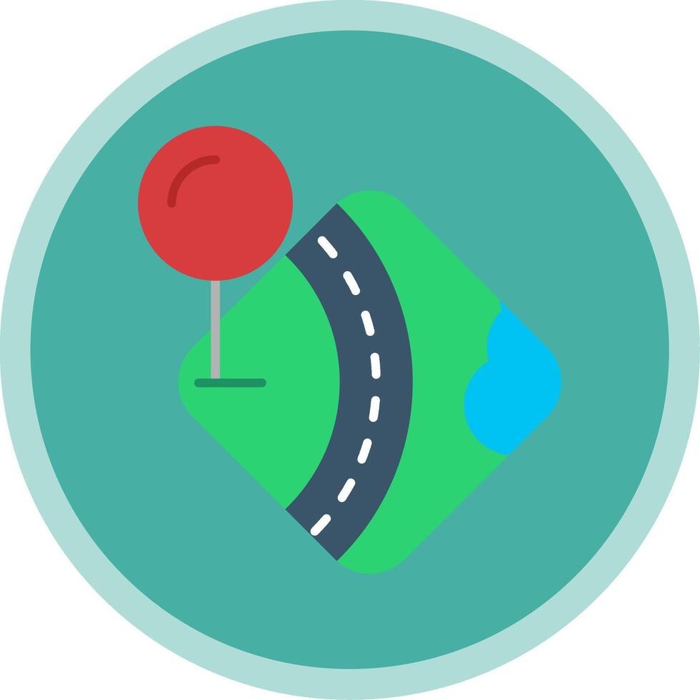 Pin Flat Multi Circle Icon vector