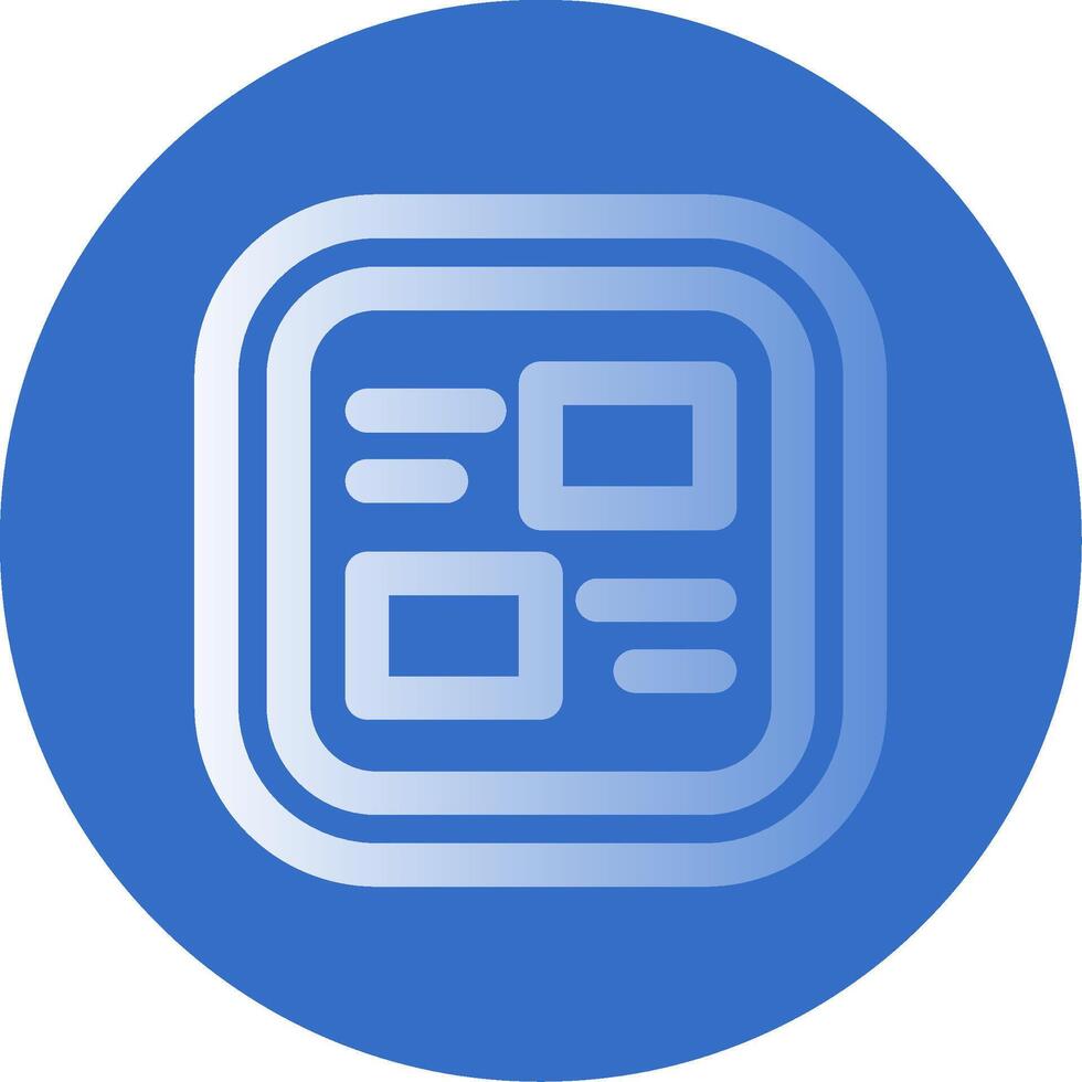Layout Gradient Line Circle Icon vector