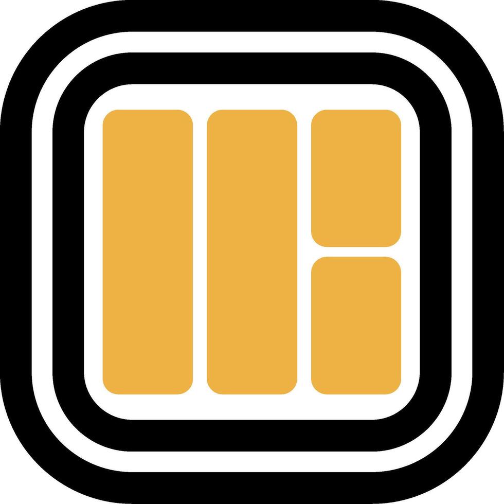 Layout Skined Filled Icon vector