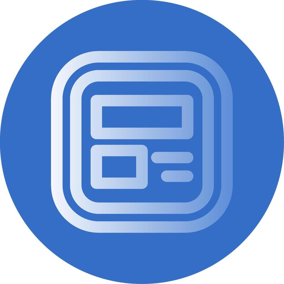 Layout Gradient Line Circle Icon vector