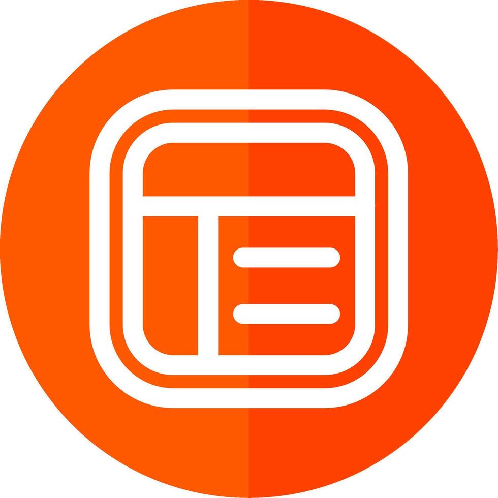 Layout Line Red Circle Icon vector