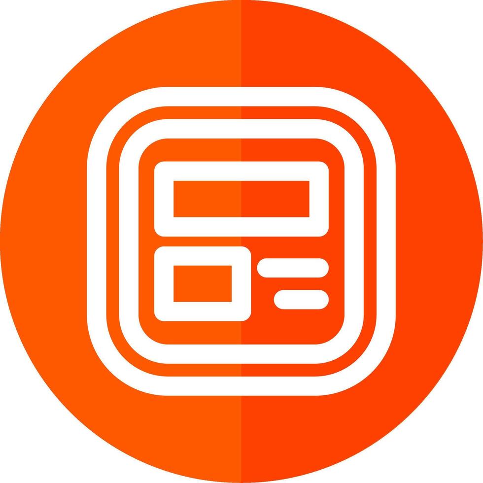 Layout Line Red Circle Icon vector