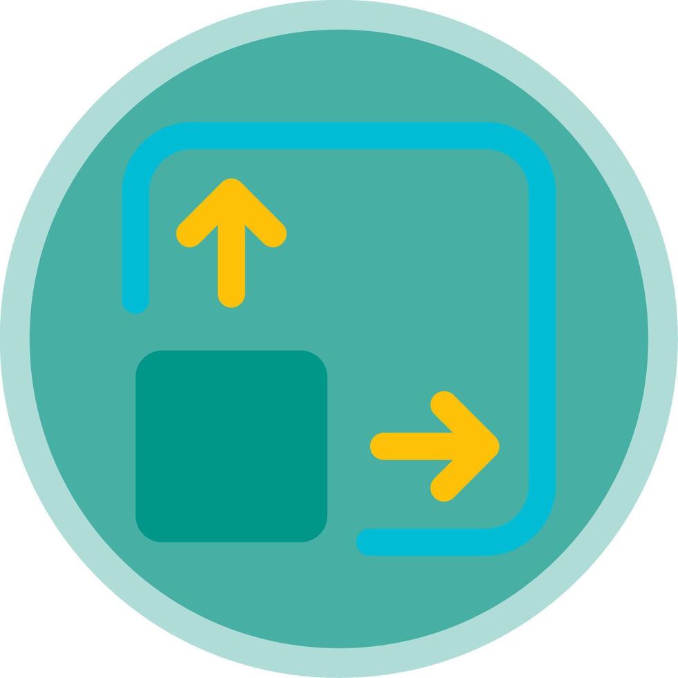 Expand Flat Multi Circle Icon vector