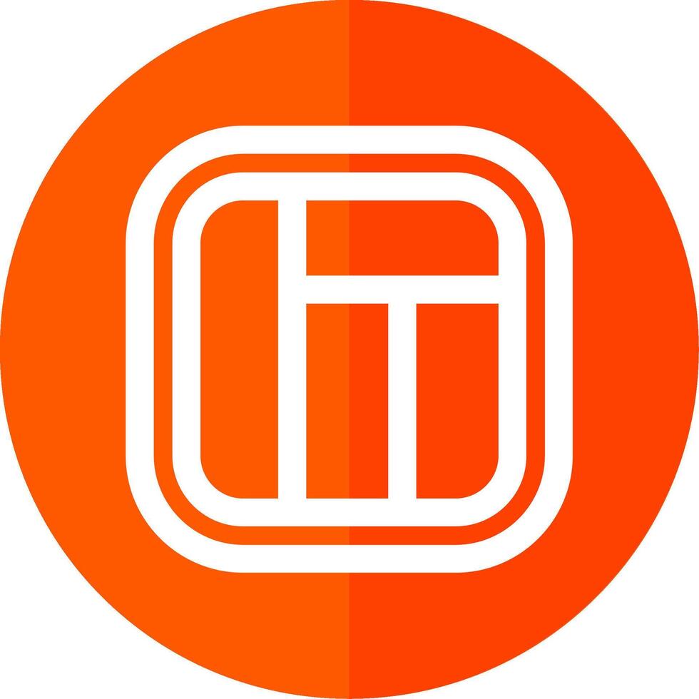 Layout Line Red Circle Icon vector