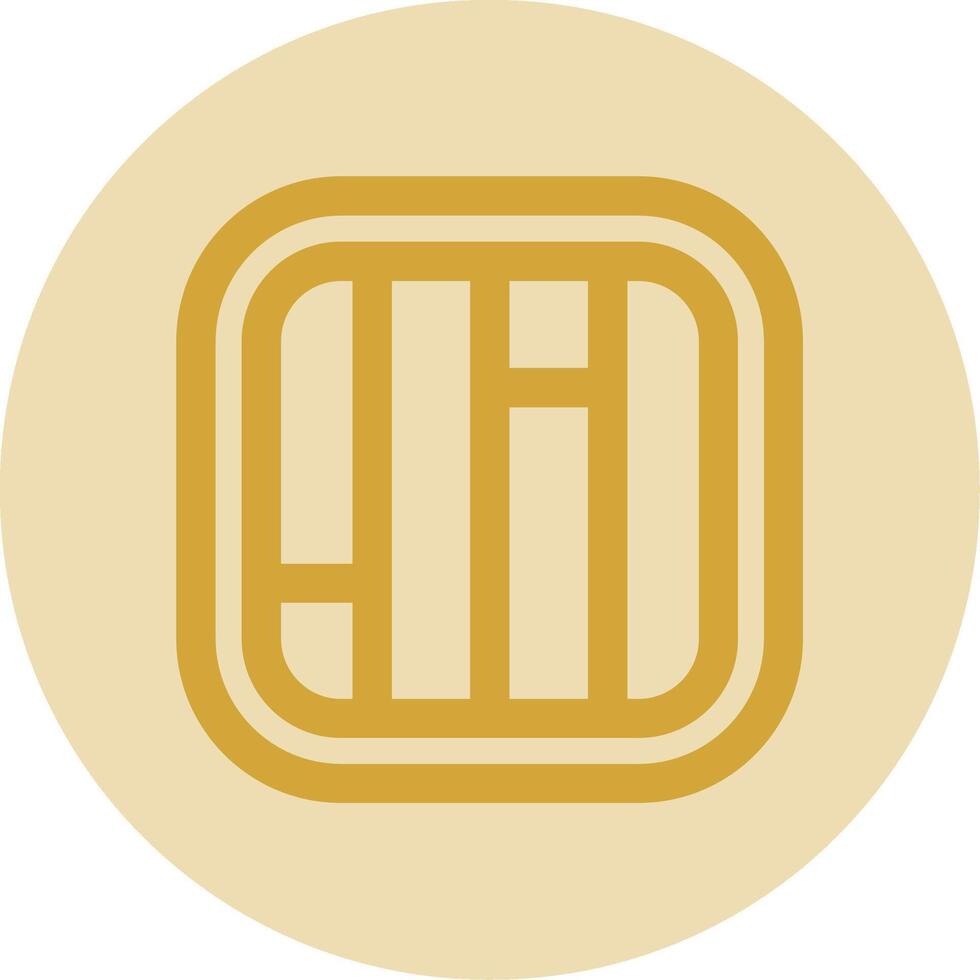 Layout Line Yellow Circle Icon vector