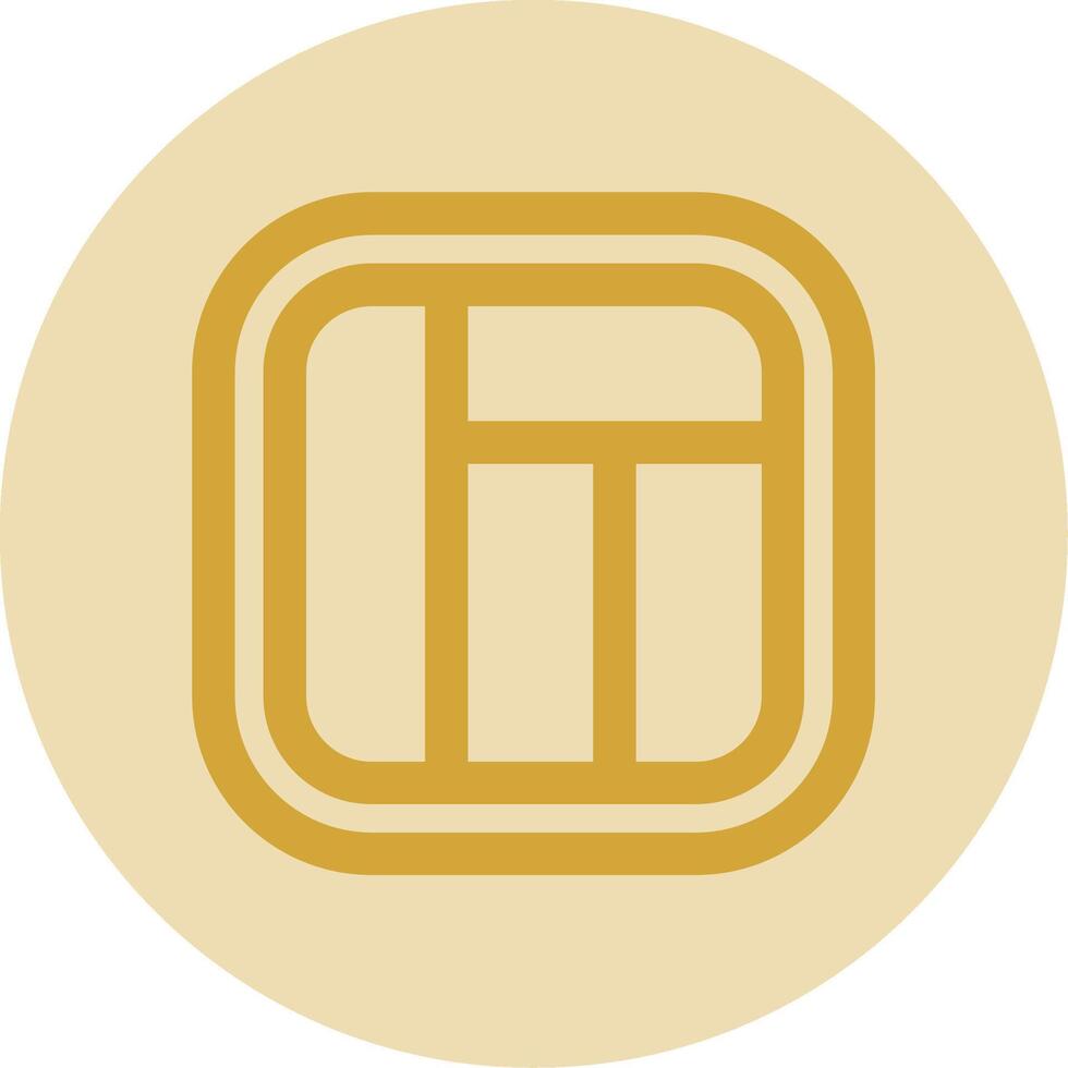 Layout Line Yellow Circle Icon vector