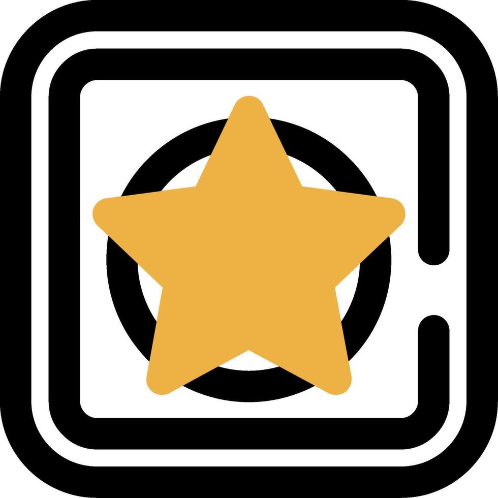 Star Skined Filled Icon vector