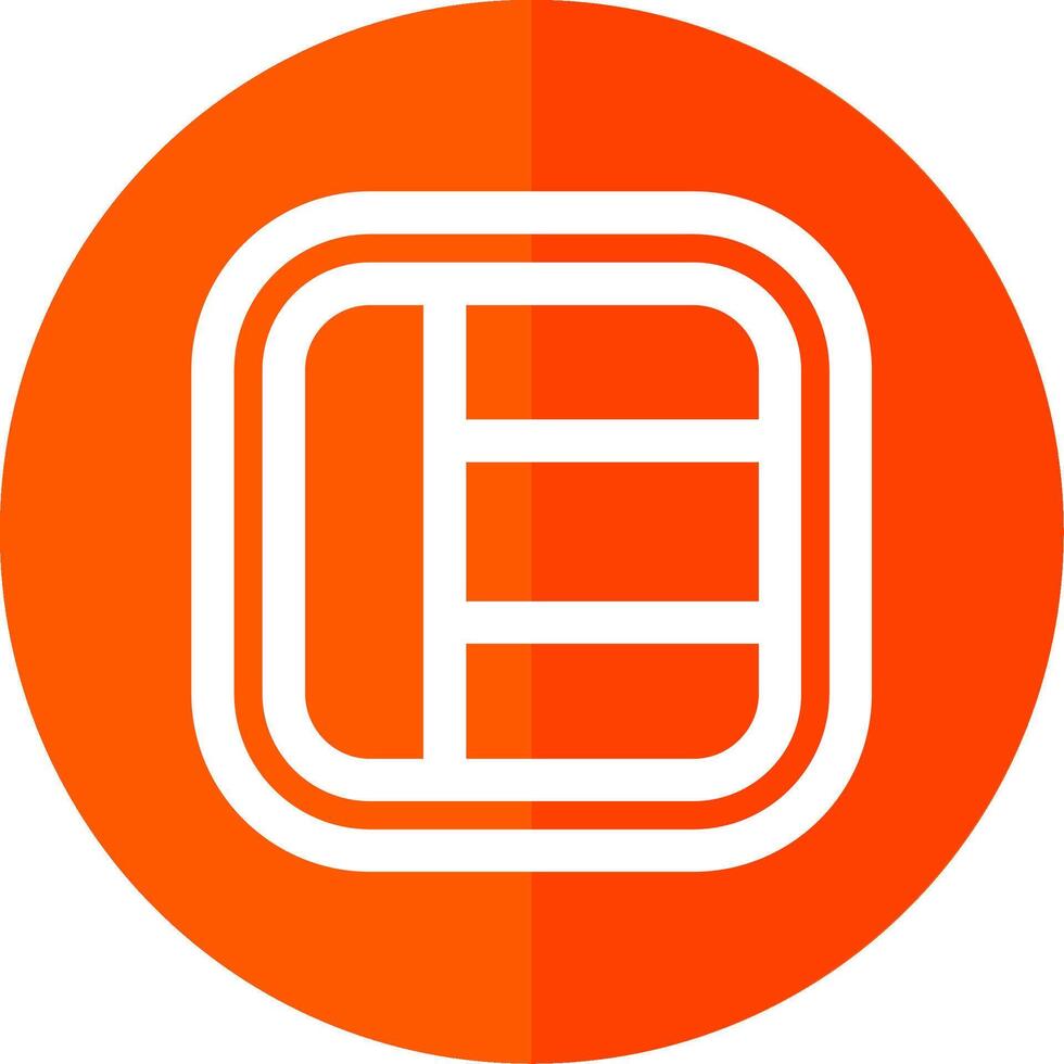 Layout Line Red Circle Icon vector