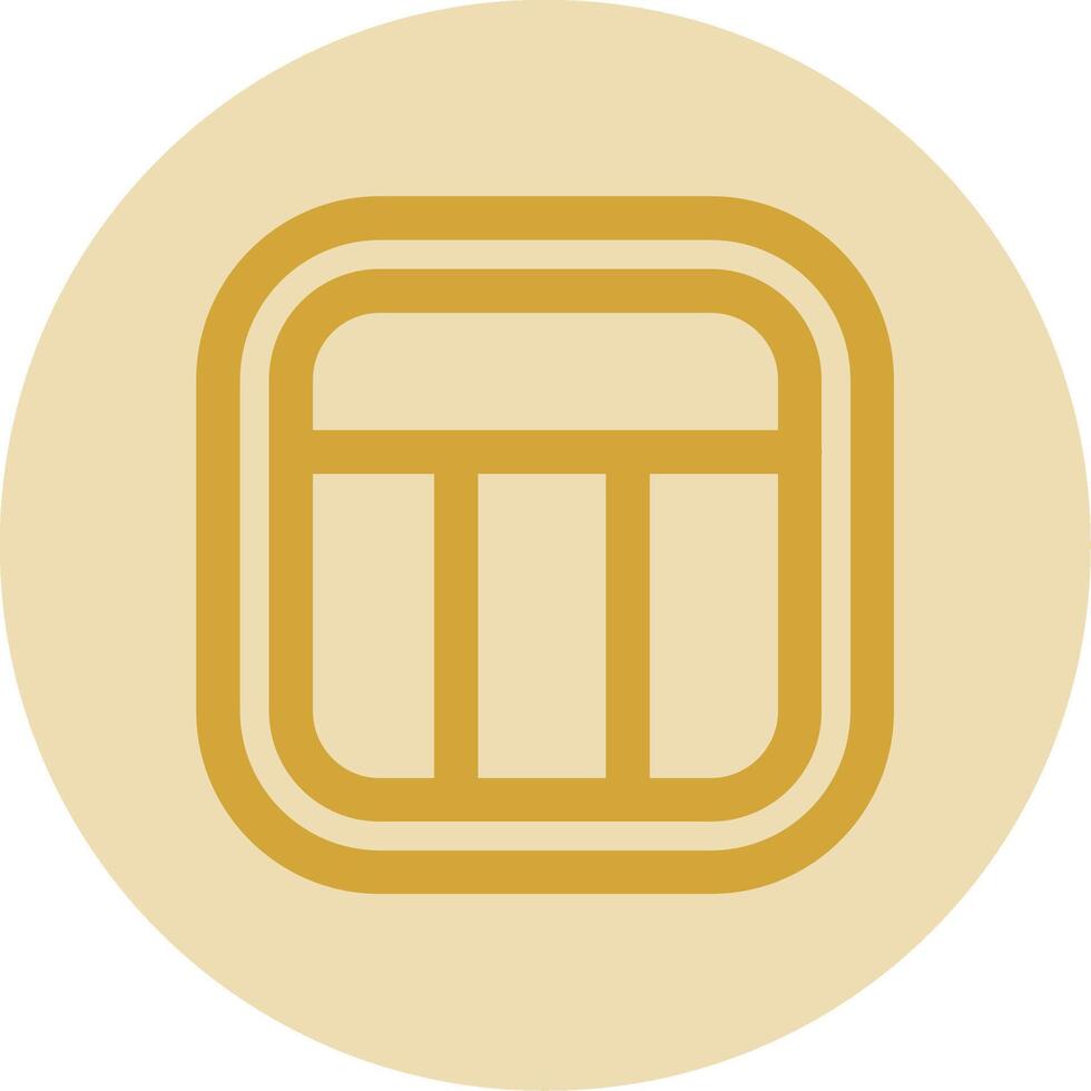 Layout Line Yellow Circle Icon vector