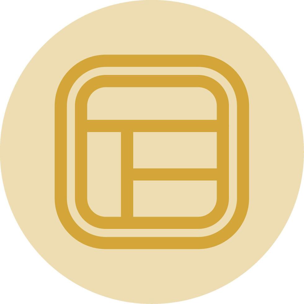 Layout Line Yellow Circle Icon vector