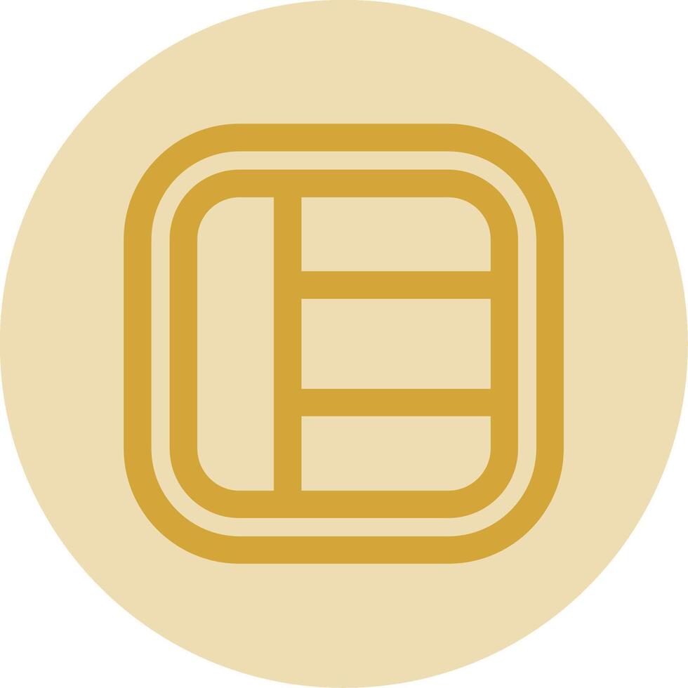 Layout Line Yellow Circle Icon vector