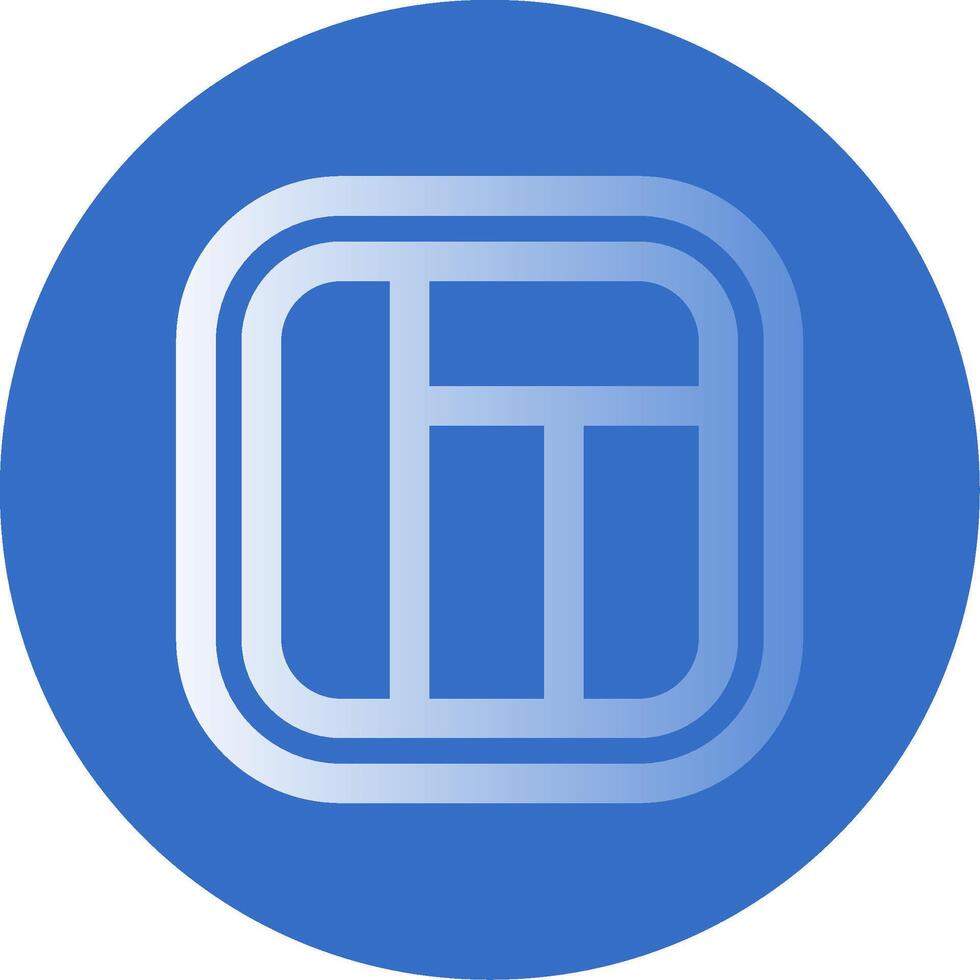 Layout Gradient Line Circle Icon vector