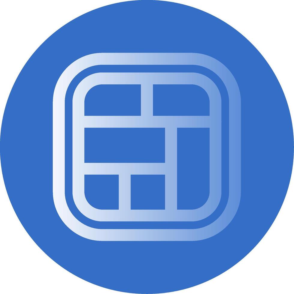 Layout Gradient Line Circle Icon vector