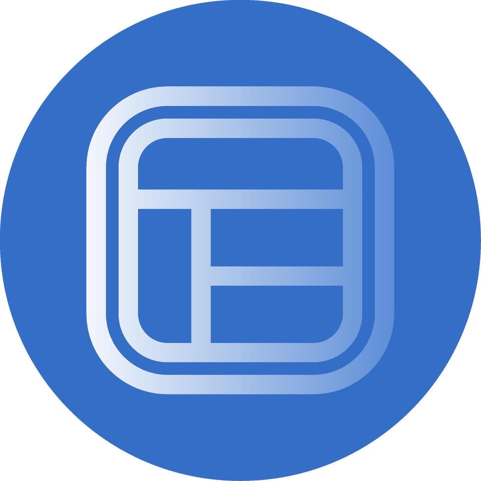 Layout Gradient Line Circle Icon vector