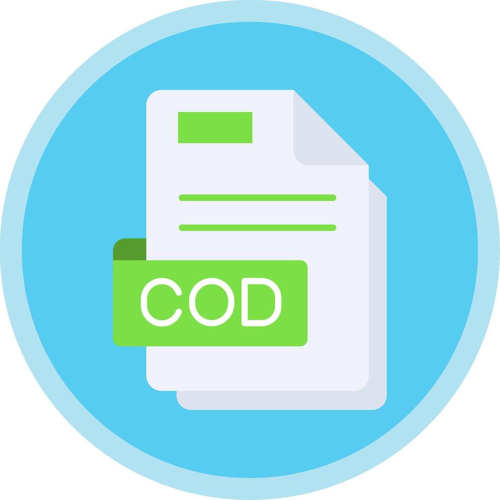 Cod Flat Multi Circle Icon vector