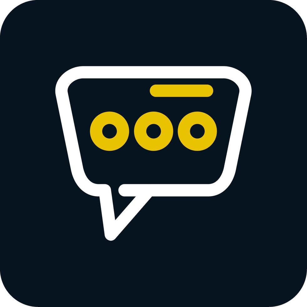 Message Line Yellow White Icon vector