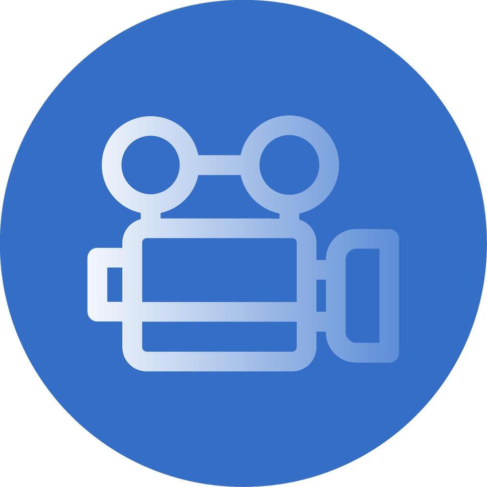 Video Gradient Line Circle Icon vector