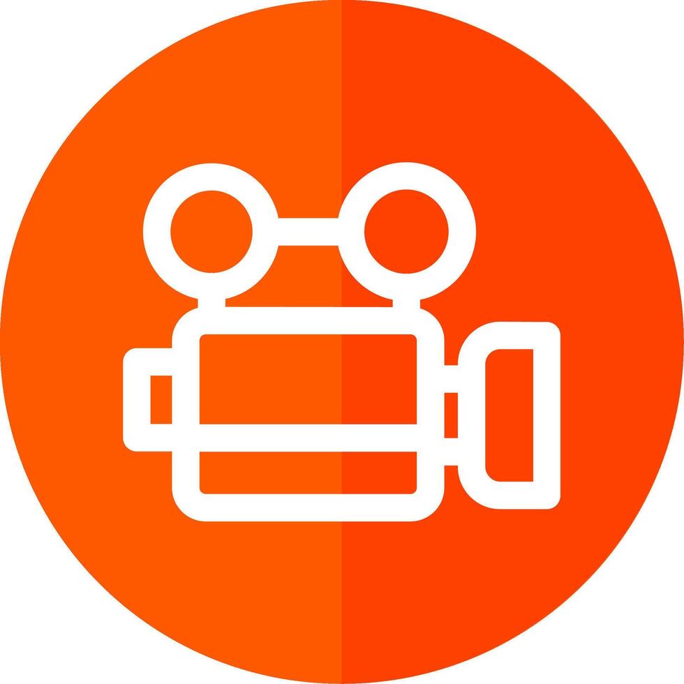 Video Line Red Circle Icon vector