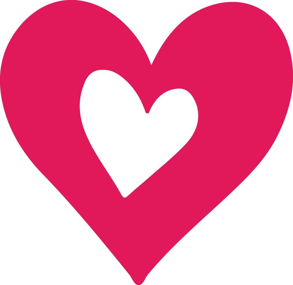Simple heart vector love symbol.