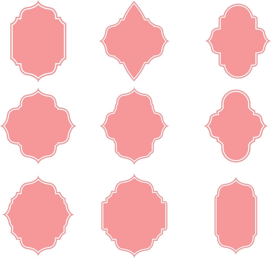 set of vintage frames vector