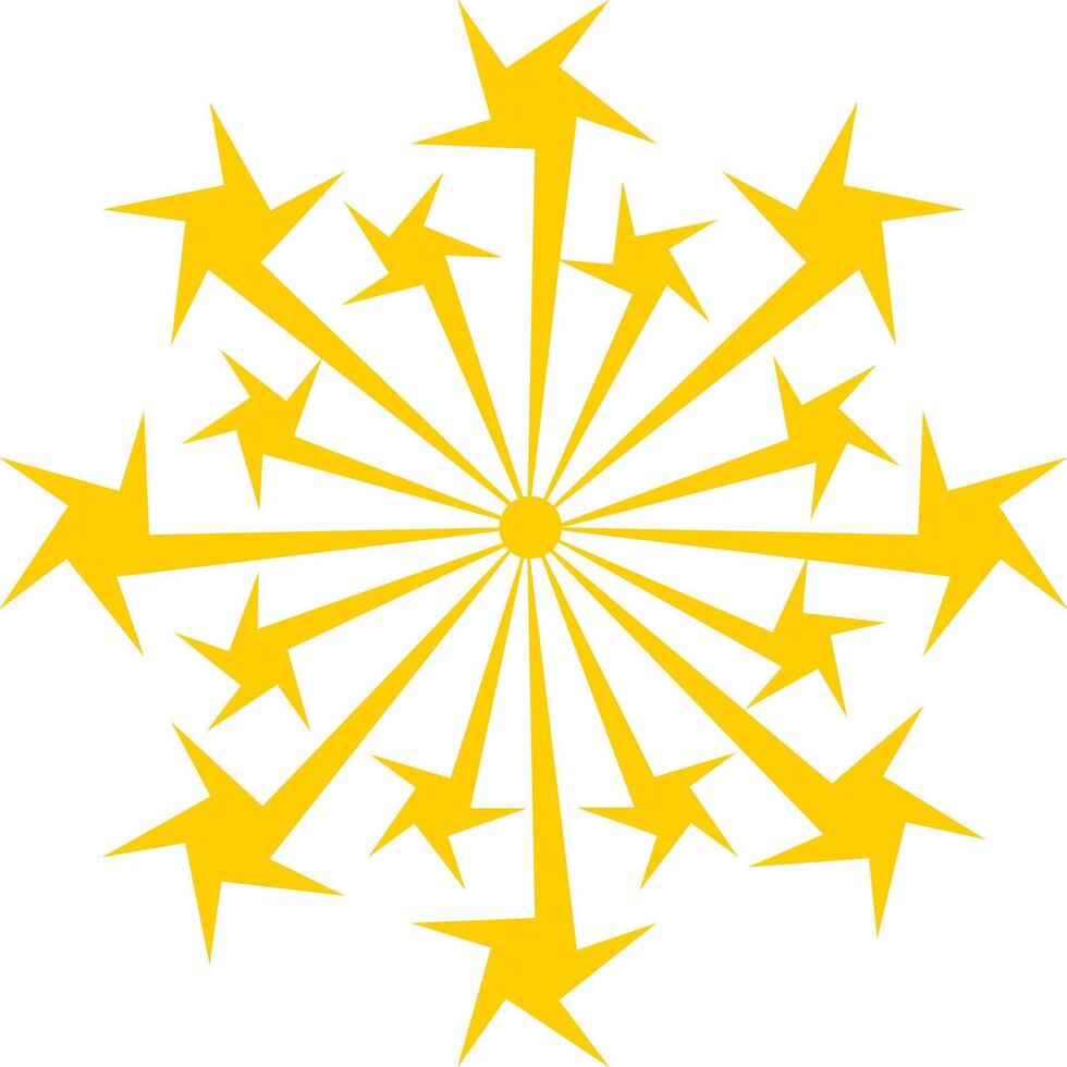 Starburst new year firework vector illustration