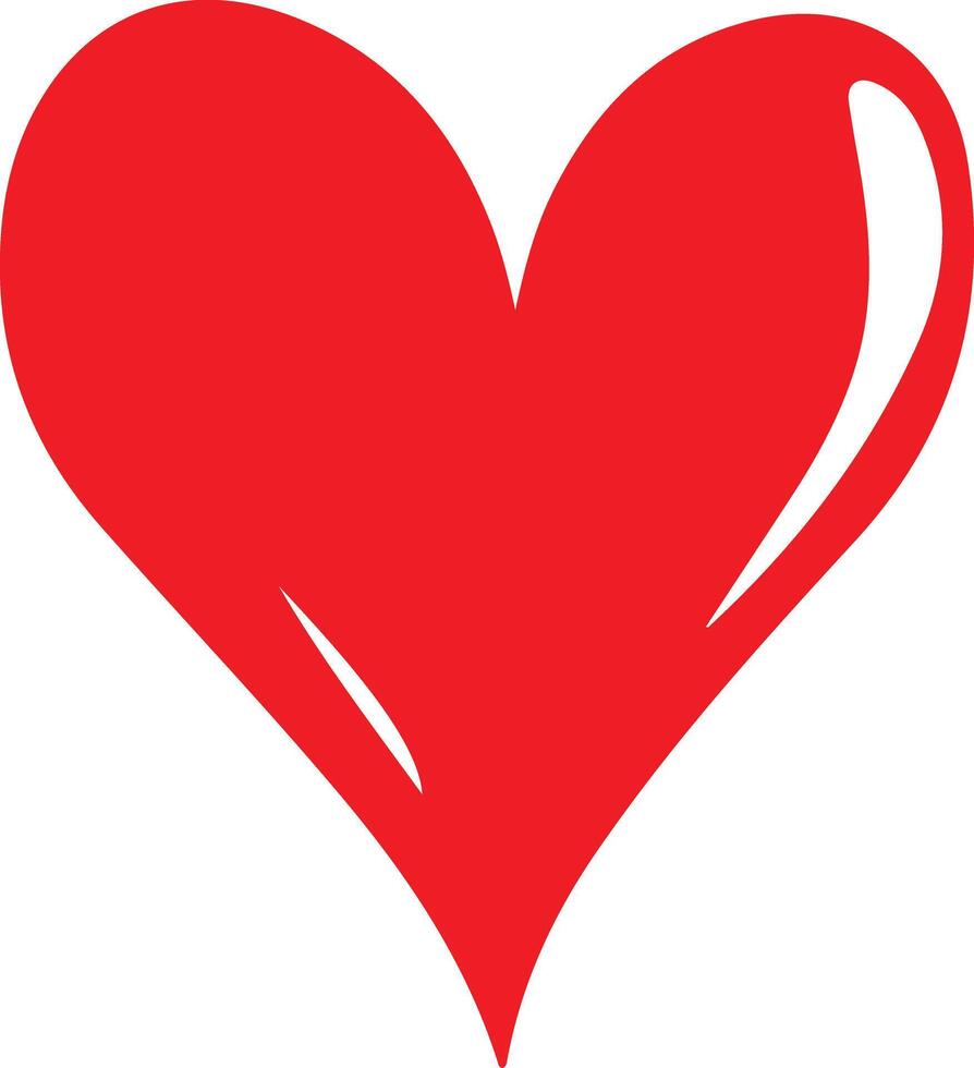 Simple heart vector love symbol.