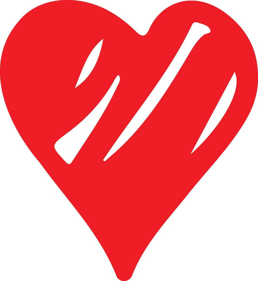 Simple heart vector love symbol.