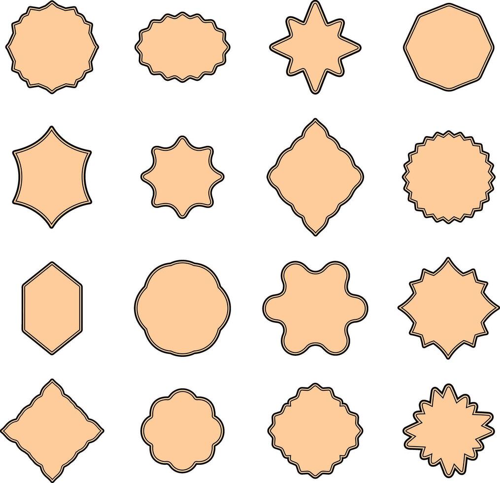 conjunto de ornamental etiqueta marcos vector