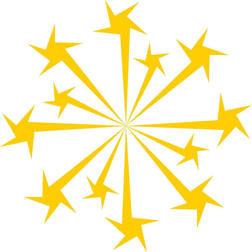 Starburst new year firework vector illustration