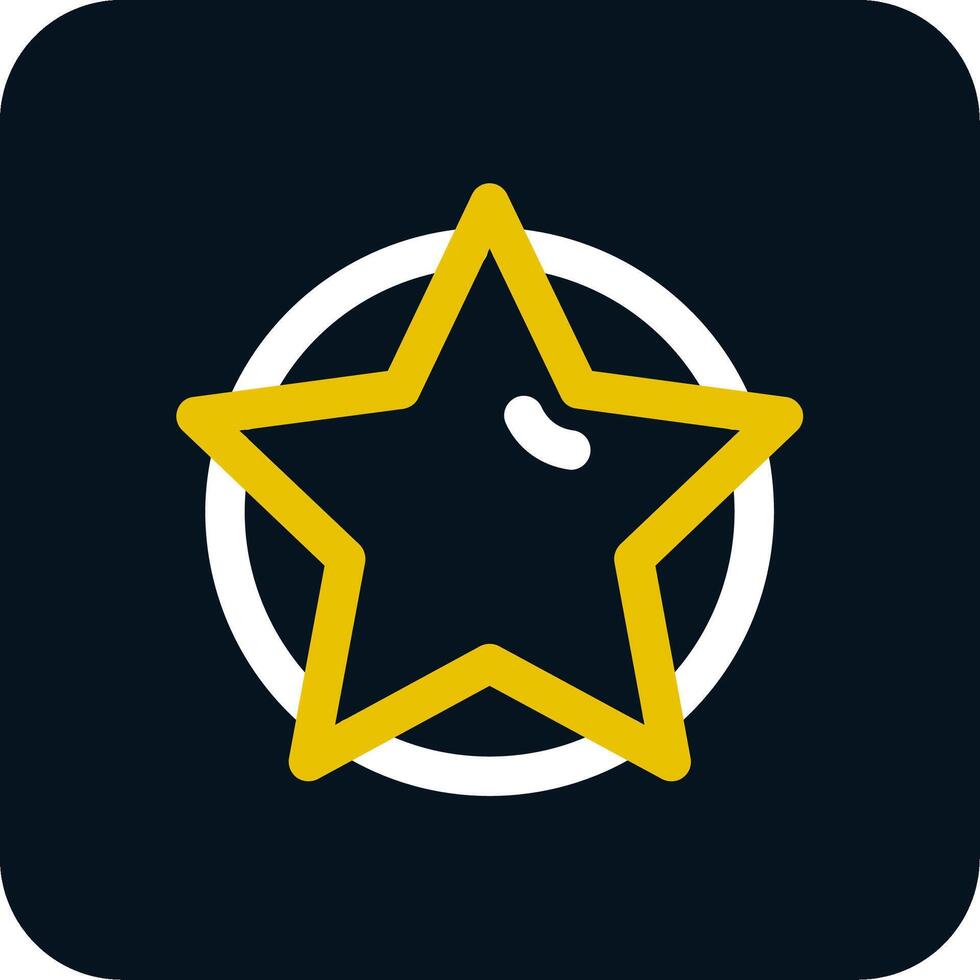 Star Line Yellow White Icon vector