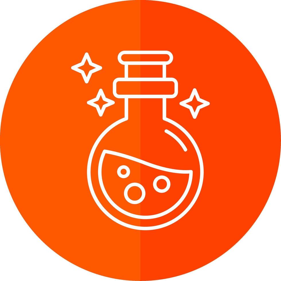 Potion Line Red Circle Icon vector