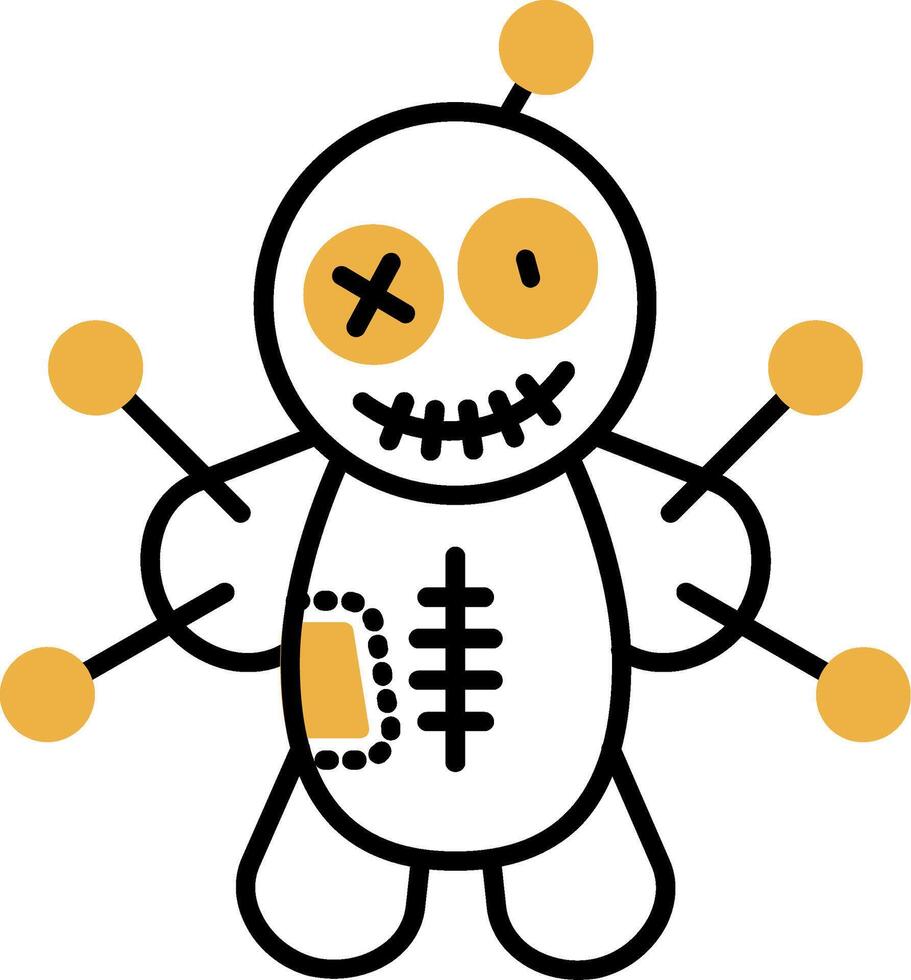 Voodoo Skined Filled Icon vector