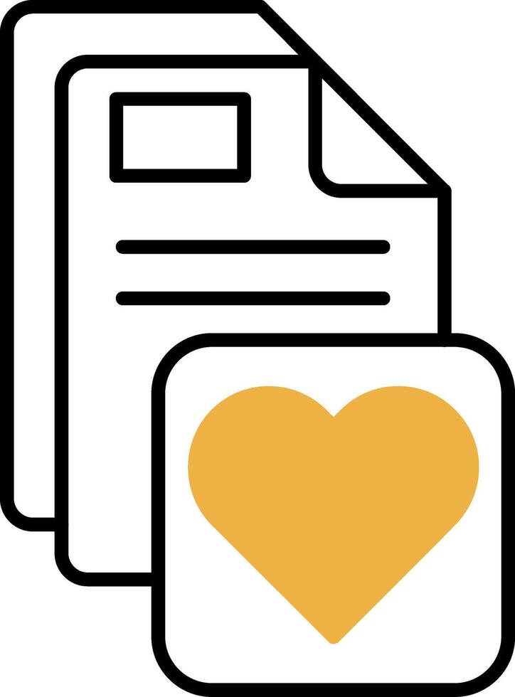 Favorite Skined Filled Icon vector