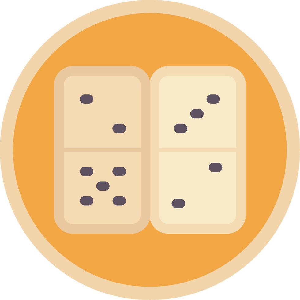 Domino Flat Multi Circle Icon vector