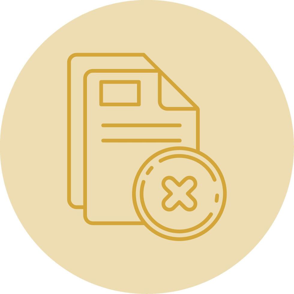Close Line Yellow Circle Icon vector