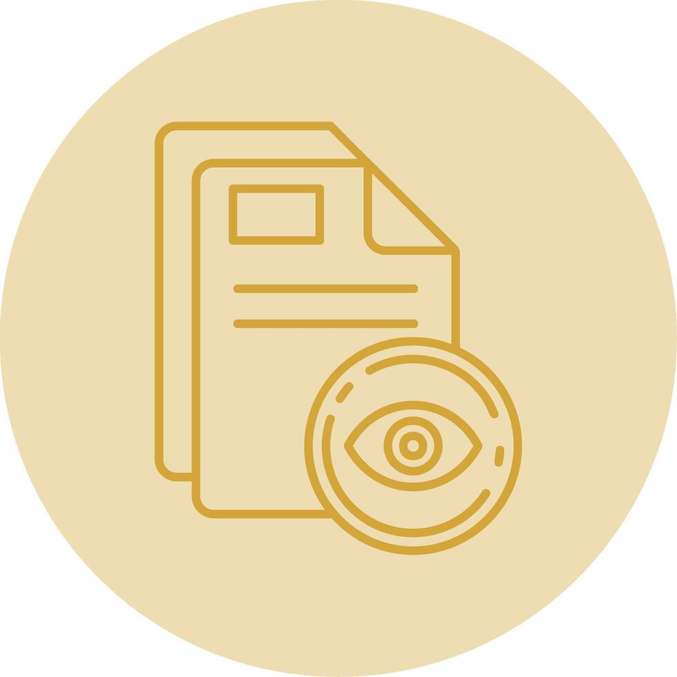 Read Line Yellow Circle Icon vector