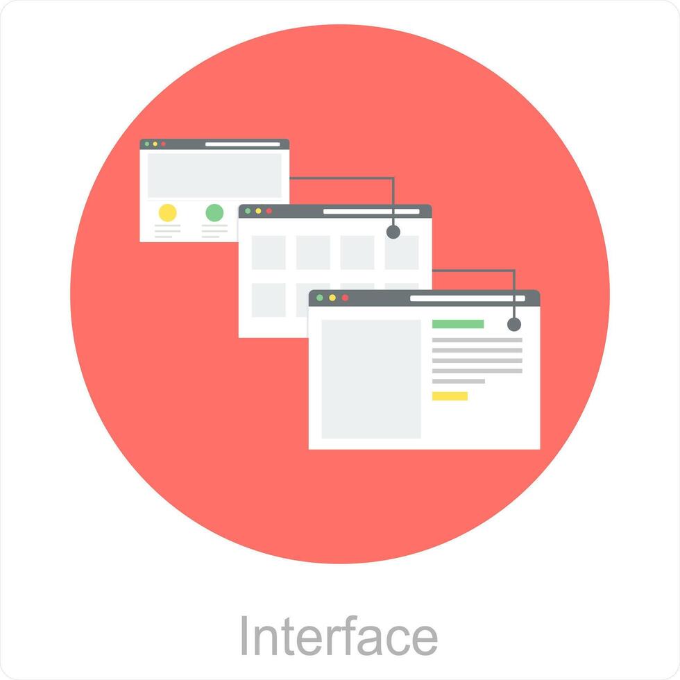 Interface and website icon concept vector