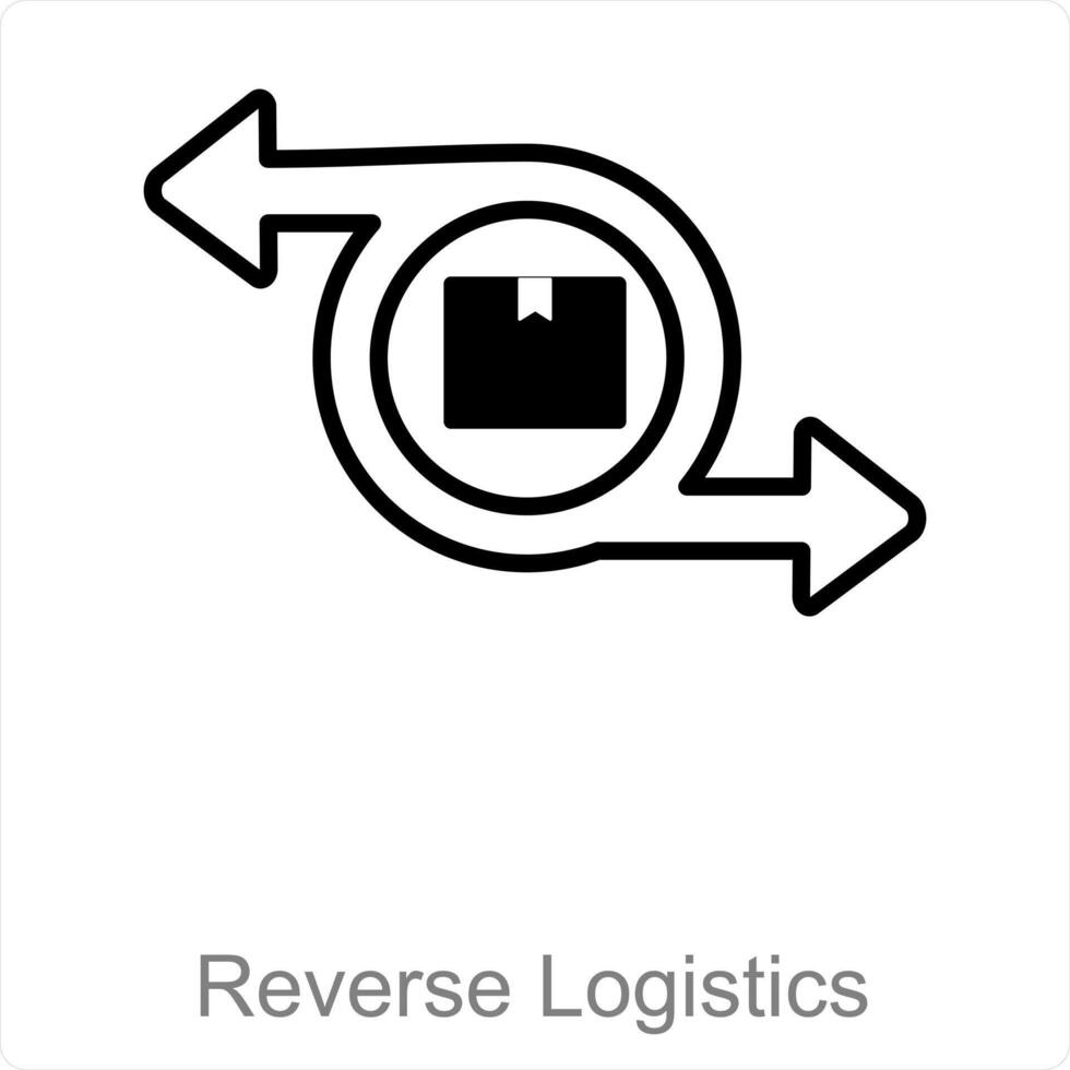 Reverse Logistics and return icon concept vector