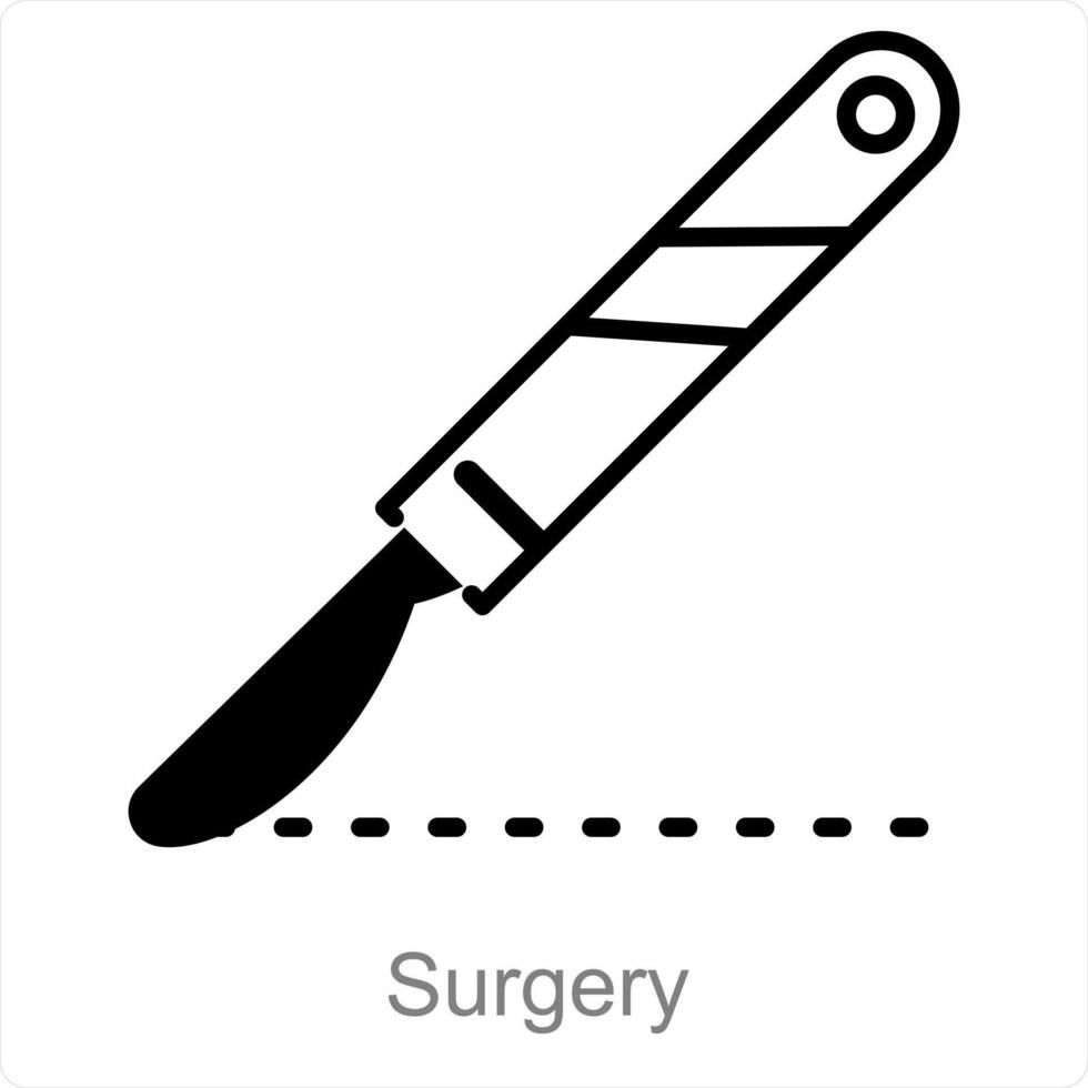 cirugía y operación icono concepto vector