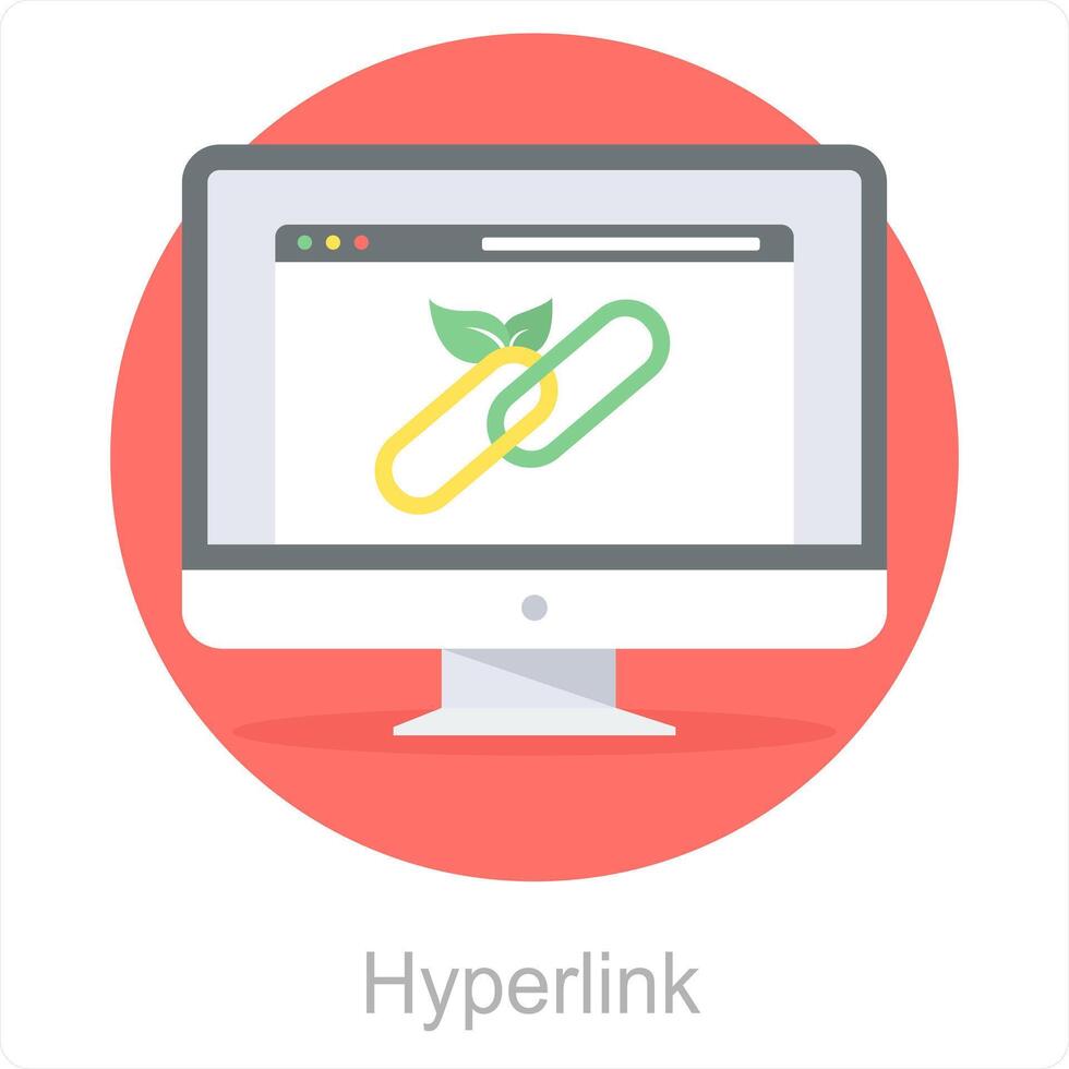 Hyperlink and link icon concept vector