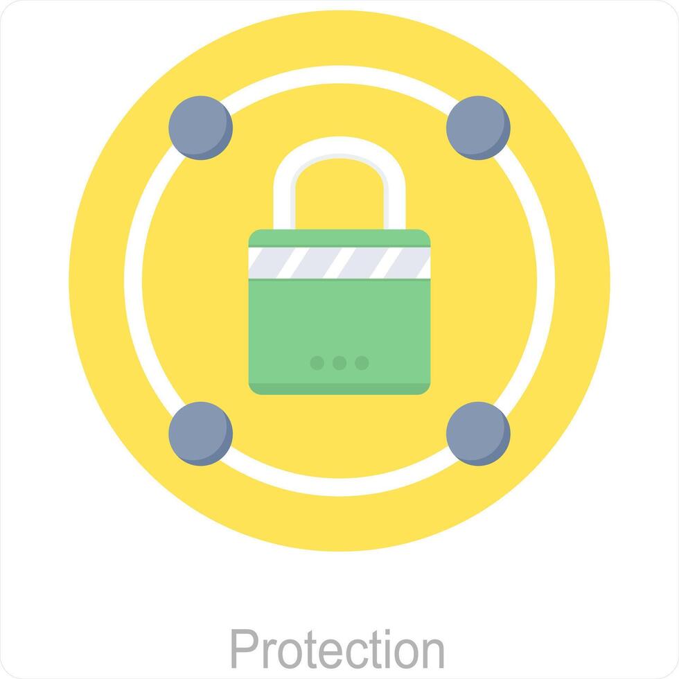 proteccion y bloquear icono concepto vector