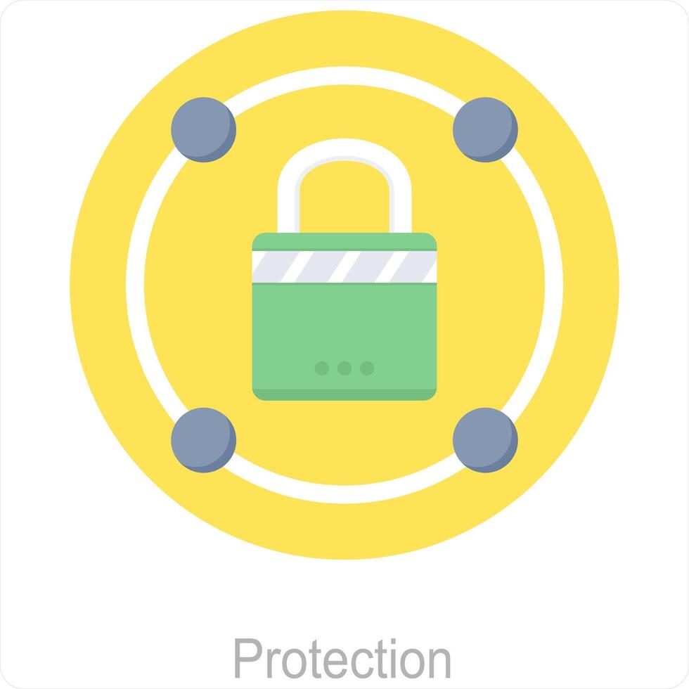 proteccion y bloquear icono concepto vector