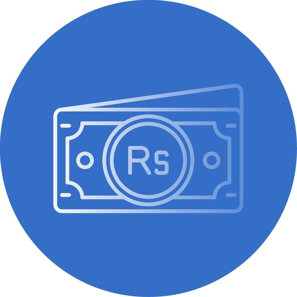 Rupee Gradient Line Circle Icon vector